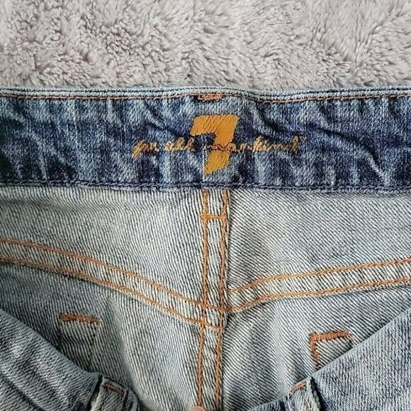 7 For All Mankind Light Blue Ankle Jeans Size 31 - Picture 2 of 6